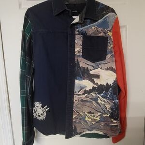 Akoo Men's Multicolor Patchwork Jacket